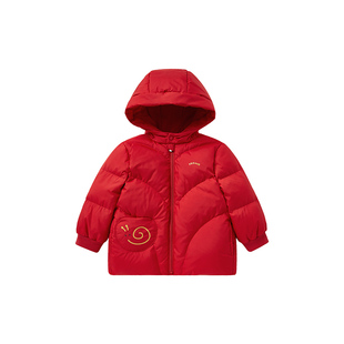 英氏儿童三防羽绒服冬男女外套加厚