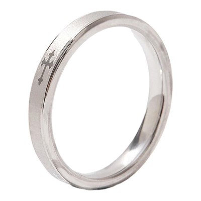 天果十代钛钢十字架潮ins细戒指