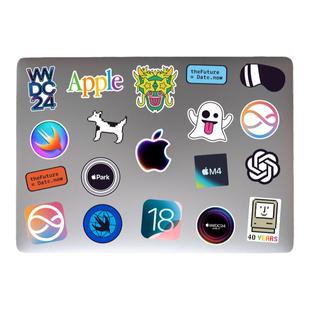 艺贴压延级灰胶 WWDC24苹果2024开发者大会贴纸 适用于苹果macbook pro air  ipad贴纸果粉必备个性装饰贴画