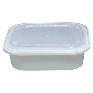 一次性餐盒锁扣长方形绿康厨外卖饭盒白色方盒高档商用318打包盒