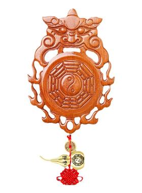 卫生间桃木虎头八卦镜