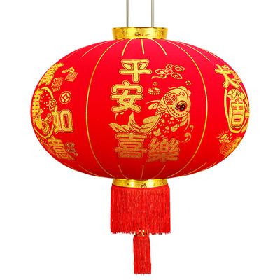 大红灯笼灯吊室内阳台场景布置