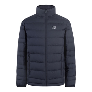 吉普轻薄羽绒服男2025冬季新款大码宽松爸爸男装短款立领鸭绒外套