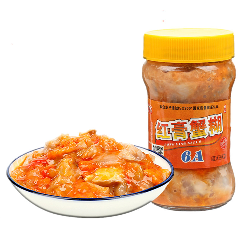 6A红膏蟹糊宁波特产炝蟹糊舟山蟹酱咸呛蟹醉蟹梭子蟹蟹膏即食罐装