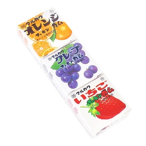日本进口零食 丸川6种类什锦水果味口香糖趣味清新口气网红泡泡糖