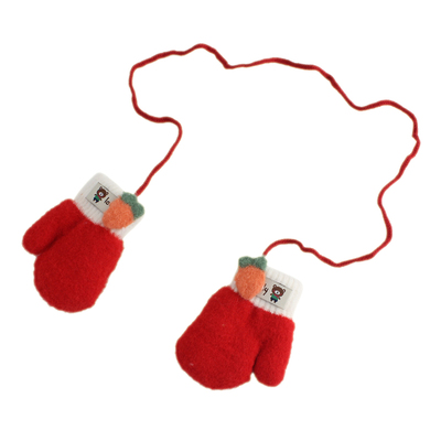 手套婴儿冬季保暖加绒小孩手套