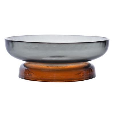 法兰晶高脚彩色玻璃水果盘