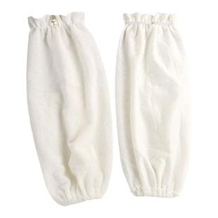 白色羽绒服防脏袖套办公室秋冬加绒长款护袖成人套袖2025新款女款