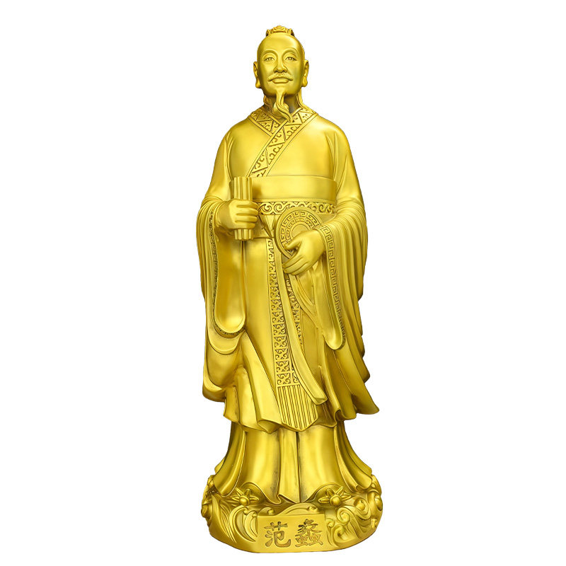 黄铜范蠡文财神爷站像开业摆件
