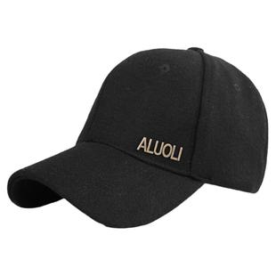 阿萝璃男士帽子冬季保暖毛呢棒球帽硬顶加厚中老年高端品牌鸭舌帽