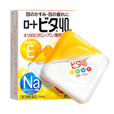 【自营】日本乐敦ROHTO维他命Vita40眼药水12ml*4