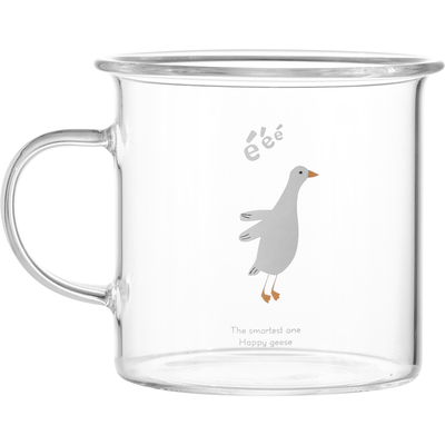 原创大白鹅耐高温玻璃杯咖啡杯子
