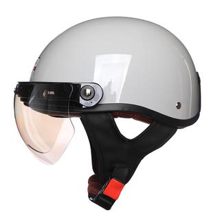 hba夏季防晒可爱半盔电动车复古头盔三c认证瓢盔女士小盔体