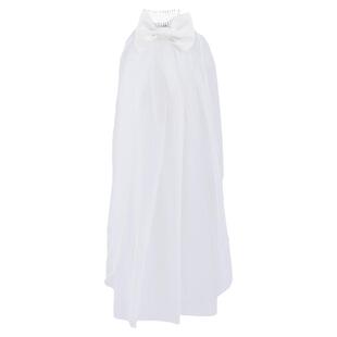 新娘领证短款小头纱儿童缎面婚纱蝴蝶结旅拍超仙结婚登记拍照道具