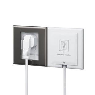 嵌入式插座五孔86型面板超薄冰箱专用墙壁内凹内嵌式隐形开关插座