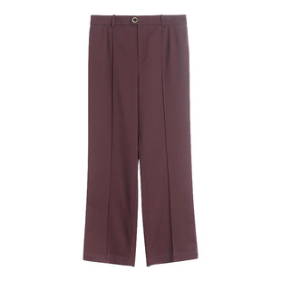 美丽客栈2025秋冬新款大码女装立体剪裁利落直筒裤显瘦裤子休闲裤