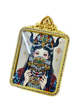 纯铜壳双面-纯手绘扎基拉姆唐卡