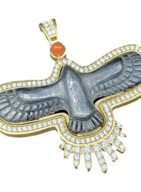 男女黄铜白铜大鹏鸟吊坠