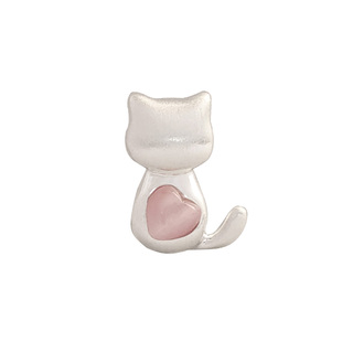 【落落大方】卡通可爱糖果粉猫咪胸针磨砂银精致清新甜美别针配饰