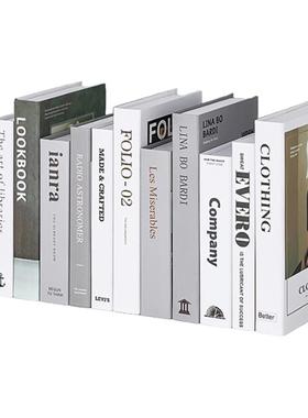 现代假书摆件北欧轻奢仿真书客厅