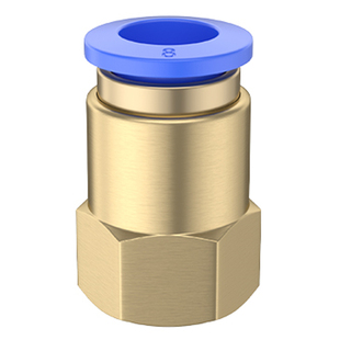气动8mm内丝1分铜M5内螺纹直通气管快速接头2分牙软管快插气头3分
