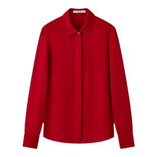 【真丝】Laurel劳芮新款新年红真丝双乔衬衫女LWL351C00700