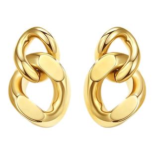 【玫瑰的故事刘亦菲同款】OOAK迷链系列双环耳环复古摩登磨炼耳钉