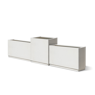 户外铝合金花箱组合定制咖啡店露台庭院隔断花坛不锈钢售楼部花槽