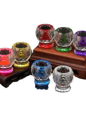 七彩水晶供杯供佛水杯陶瓷净水杯莲花佛前供财神观音供水杯大悲咒