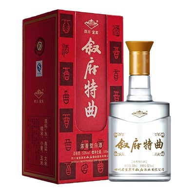叙府特曲五粮浓香52度500ml礼盒