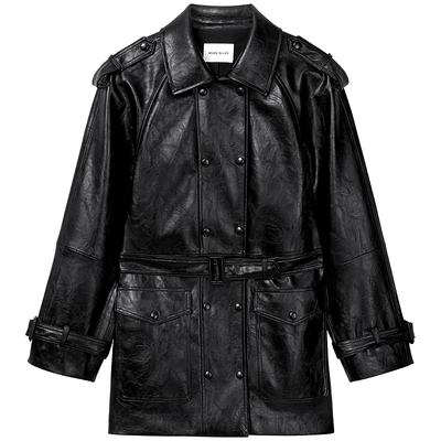 MissSixty配腰带仿皮外套