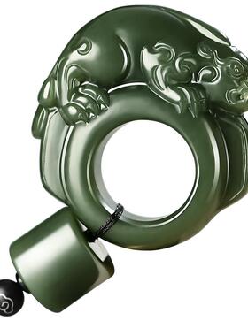 手把件新疆和田玉貔貅指环