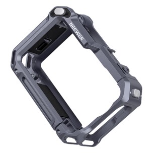 NEEWER/纽尔适用大疆DJI Action 6运动相机金属兔笼侧面快装横竖拍保护框拓展磁吸快拆收纳包骑行拍摄配件