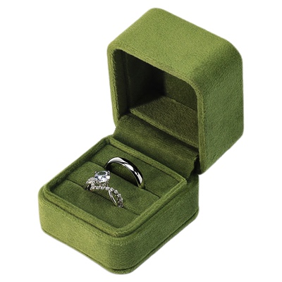 京梵情侣对戒盒免费刻字小钻戒盒