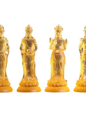 古法真琉璃八大菩萨药师坛城摆件