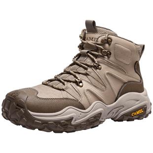 骆驼户外登山鞋高帮2025冬季新款耐磨厚底运动鞋增高户外徒步鞋男