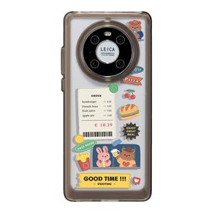 阿仙奴适用华为mate40pro手机壳新款mt30透明美食清单mt40e保护套软20全包mate50女生款防摔30epro高级感可爱