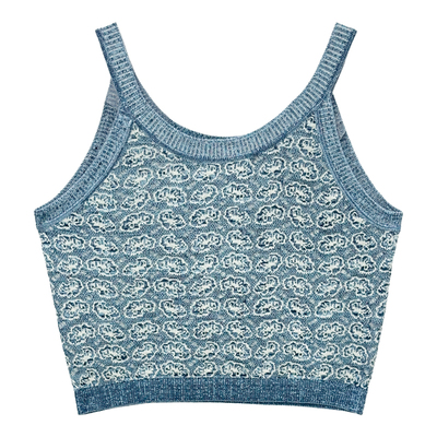 瑞尔百搭短款针织背心上衣女