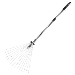 搂草耙子平地扫树叶神器草坪铁爪子农具耙尺落叶钉耙扫把伸缩扒子
