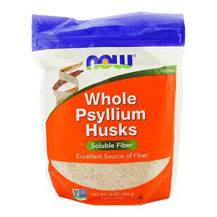 美国Now全洋车前子壳粗粉生酮饮食健身膳食纤维高饱腹通宿便