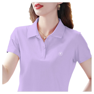 乔丹polo衫女2026官方正品短袖T恤休闲女装打底t翻领半袖运动上衣