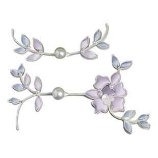 原创手工旗袍盘扣扣子国风珍珠芙蓉花扣新中式唐装汉服纽扣装饰扣