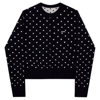 48针细支100%绵羊毛开衫套装