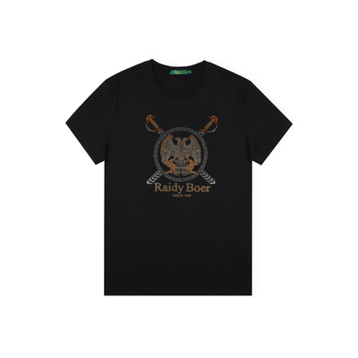 【3A抑菌+特牢钻】Raidy Boer/雷迪波尔夏新亮片修身短袖T恤7062