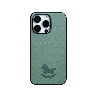 适用于苹果16promax/15真皮手机壳法国原版TC牛皮外壳iPhone14男女ip13防摔个性商务皮革小众木马简约保护套