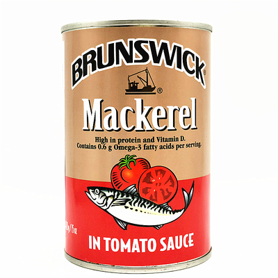 Brunswick Mackerel in Tomato Sauce即食番茄汁鲭鱼盐水鲭鱼罐头