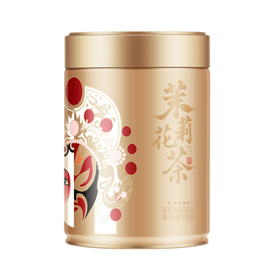 林湖飘雪浓香特级茉莉花茶125g赠五粮春（45vol）500mL