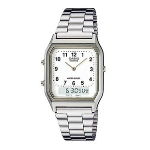 卡西欧复古小方表钢带男女学生小红书ins网红手表AQ-230A-7D 7B9D