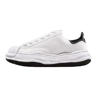 官方正品三原康裕溶解鞋贝壳头厚底板鞋女增高帆布小白鞋子男