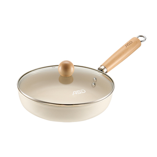 爱仕达陶瓷平底锅不粘锅家用辅食煎蛋牛排炒锅燃气电磁炉通用煎锅